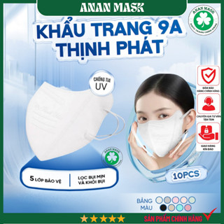 [Set 100 Chiếc] Khẩu Trang 9A THỊNH PHÁT Chống Nắng 5 Lớp, Che Toàn Mặt Ngăn Ngừa Khói Bụi, Tia UV