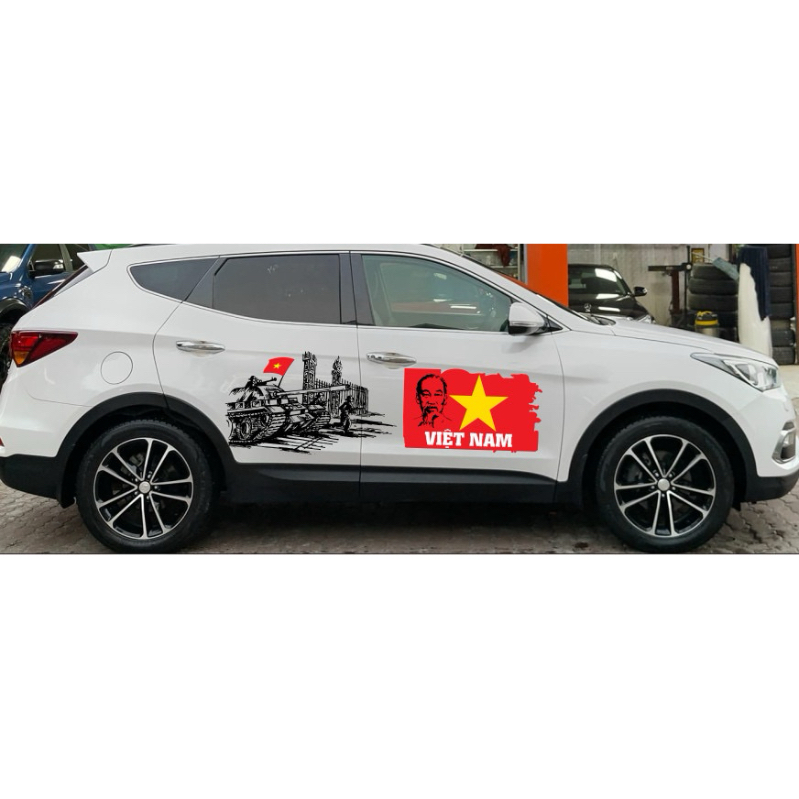 Tem 2 bên Sườn Xe Ô tô C300 -KIA -MAZDA 3-6, Team Decal Oto-Tem 2 bên sườn Cực Chất,tem 30/4 Giải Ph