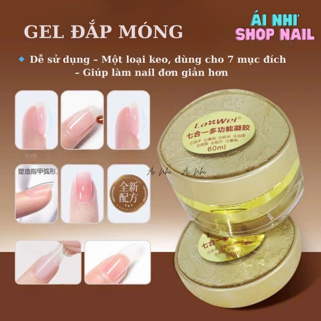 [ Lawei ] Gel đắp móng lawei chính hãng - Gel lạnh, không nóng, không chảy - Ái Nhi shop Nails