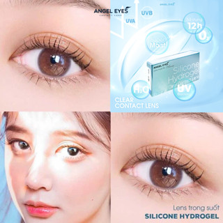  Lens trong suốt có độ cận dòng cao cấp chất liệu Silicone Hydrogel - hiệu Angel Eyes độ cận 1 - 15 độ 