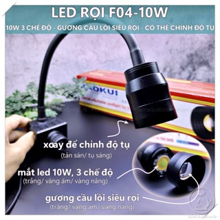 Đèn Led Rọi Kaokui KK-F04 10W – Gương cầu lồi siêu rọi, 3 chế độ sáng, điều chỉnh tụ/tản sáng