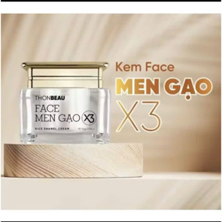 KEM FACE MEN GẠO X3 - PHỤC HỒI DA DƯỠNG DA TRẮNG SÁNG MỊN MÀNG - MỜ NÁM SẠM , CẤP ẨM LÀM ĐỀU MÀU DA