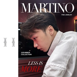  Bông tai đá chữ nhật Martino đơn giản sang trọng  kèm hộp đựng  