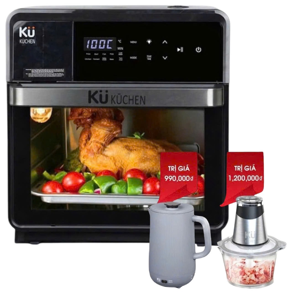 Nồi Chiên Không Dầu Kết Hợp Hấp KUCHEN 2228 16 Lít