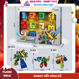 Bộ đồ chơi Robot biến hình số lắp ráp robot biến hình thông minh cho bé sáng tạo