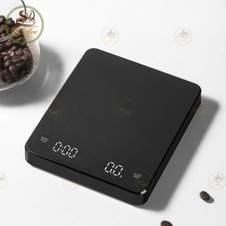  Cân pha cà phê màn hình cảm ửng LED Cân điện tử 3kg 0.1g Cân tiểu Ly Sạc Type-C cho phòng cà phê 