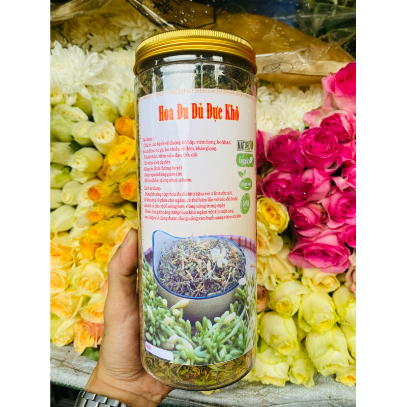 Hũ 300gr Hoa Đu Đủ Đực Phơi Khô Sạch