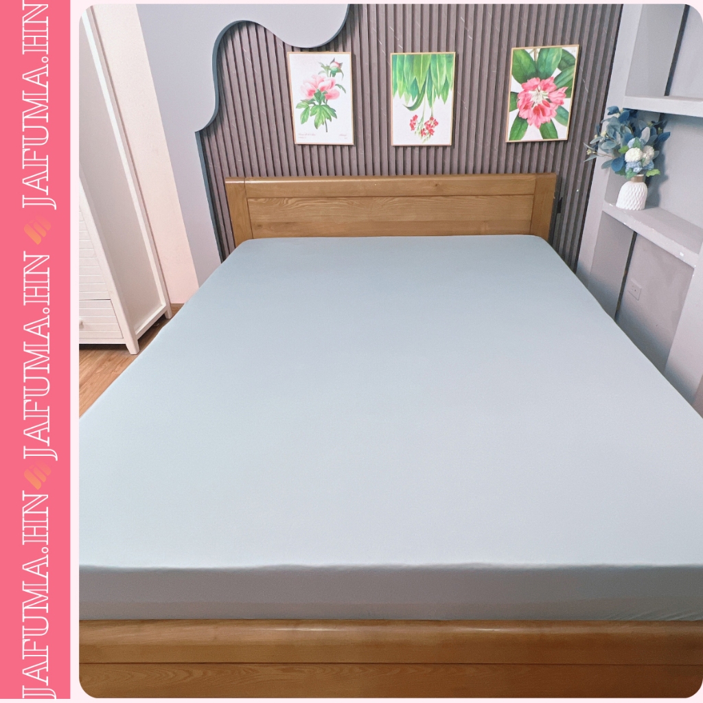 Ga nệm thun lạnh Ý, ga nệm gấp 3 bo chun căng phẳng JAFUMA 1m 1m2 1m4 1m6 1m8 2m2