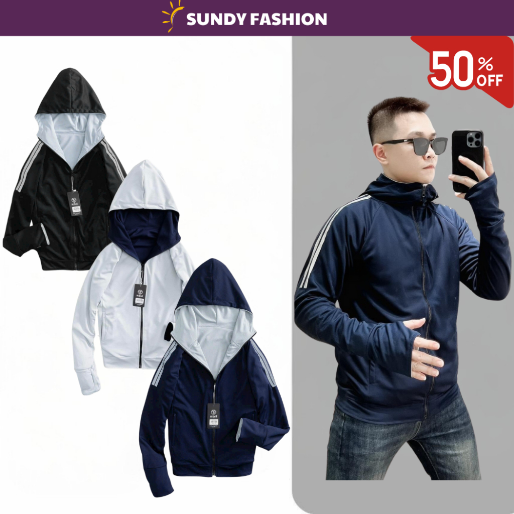 Áo chống nắng 2 lớp - Mặc 2 Mặt, Nam Nữ chống tia UV thoáng mát, thấm hút mồ hôi- SUNDY