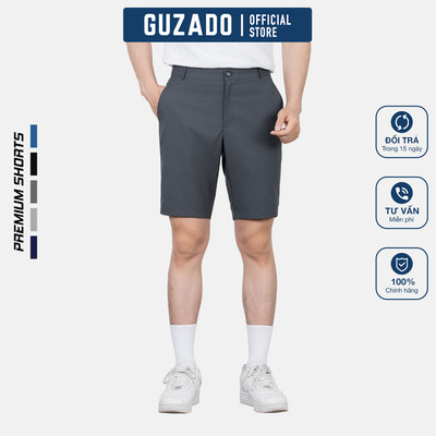 Quần Short Nam Guzado Mẫu Cạp Cúc Form Kaki,Vải Gió Mềm Mại,Phong Cách Thể Thao Năng Động GSR15-GASC25S001