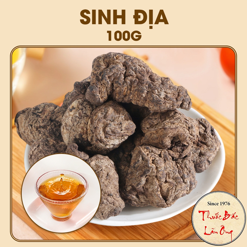 Củ sinh địa 100g, sanh địa khô, củ to, sạch - Lãn Ông