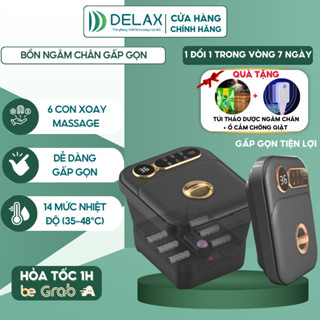Máy Ngâm Chân Massage DELAX Bồn Ngâm Chân Gấp Gọn 14 Mức Nhiệt, Thư Giãn, Tự Động Làm Nóng Chống Giật An Toàn