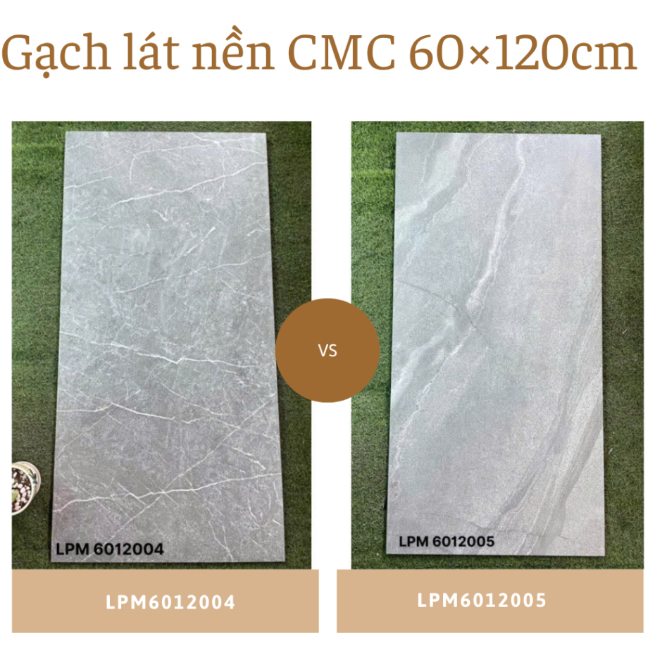 Gạch lát nền CMC kích thước 60x120cm men matt xương bán sứ