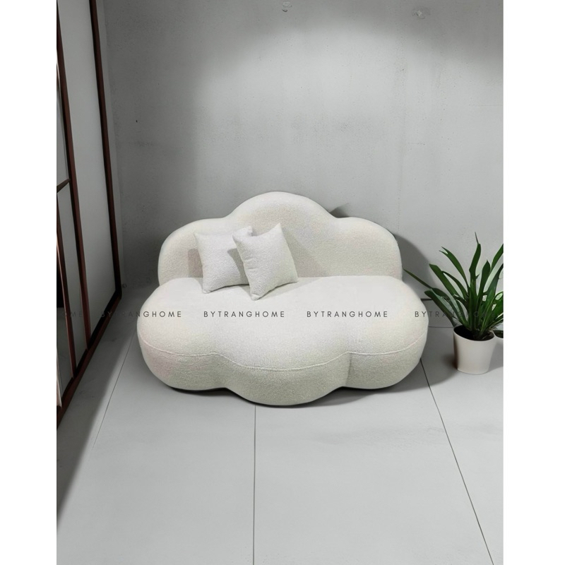 ( Tặng kèm 2 gối) Ghế đám mây 1m2 chất lông cừu, sofa phòng decor hình đám mây