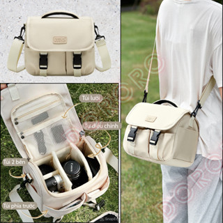 Túi Đựng Máy Ảnh Chống Sốc XBYS Đeo Chéo Có Nhiều Ngăn, Phù Hợp Canon Nikon Sony Fuji | Có Ngăn Chia Thoải mái di chuyển