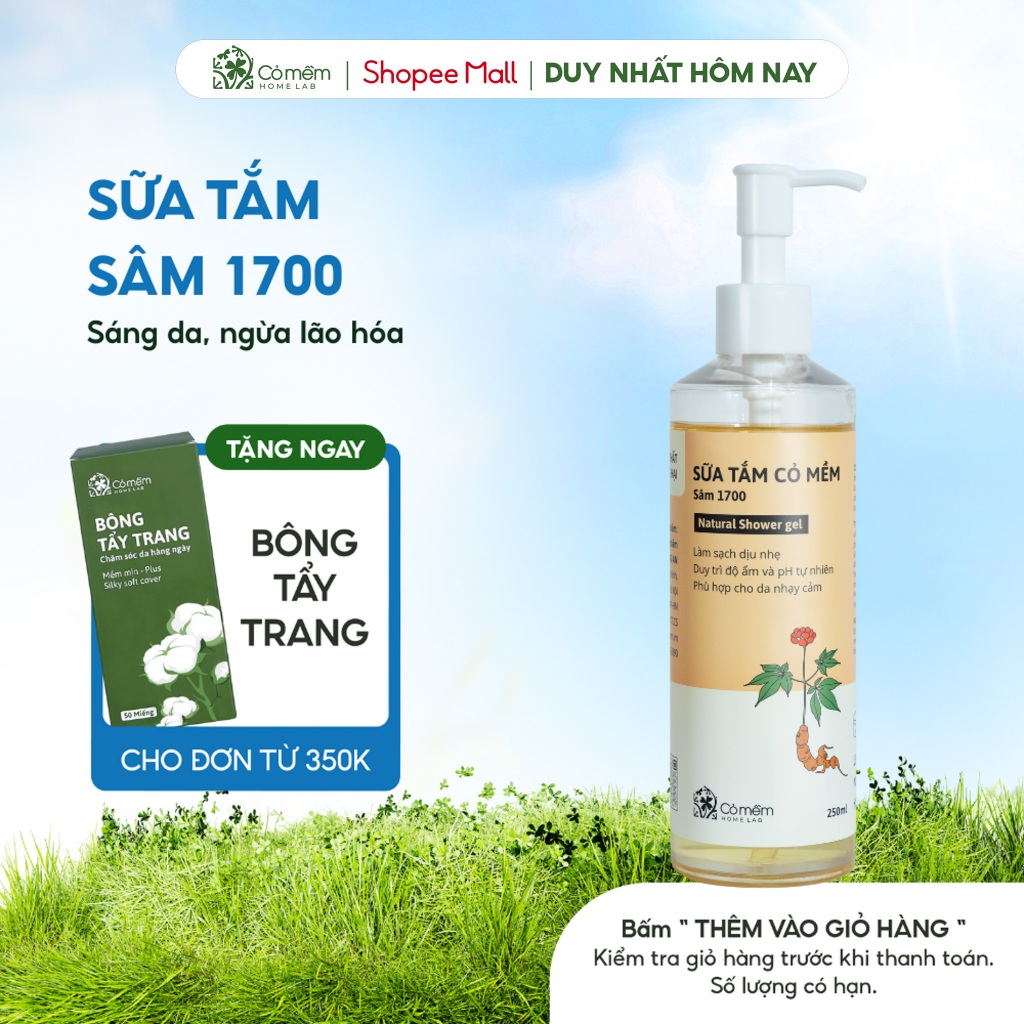 Sữa Dưỡng Thể Sâm 1700 Dưỡng Ẩm Ngăn Ngừa Lão Hoá Cỏ Mềm 150ml