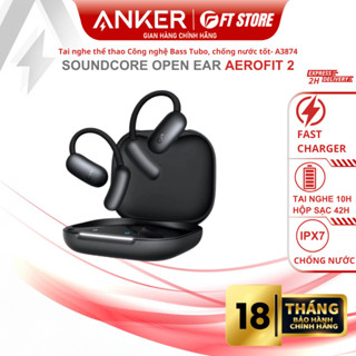 Tai nghe thể thao Bluetooth Open-ear Anker Soundcore AeroFit 2 A3874, âm thanh BassTurbo, IP55