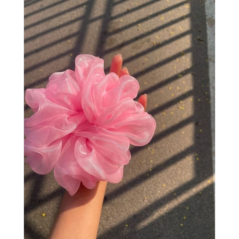 [by.amber] CLOUD SCRUNCHIES Buộc Tóc Scrunchies BIGSIZE Voan Phồng Vải Đẹp Siêu To Cột Tóc Mây Màu