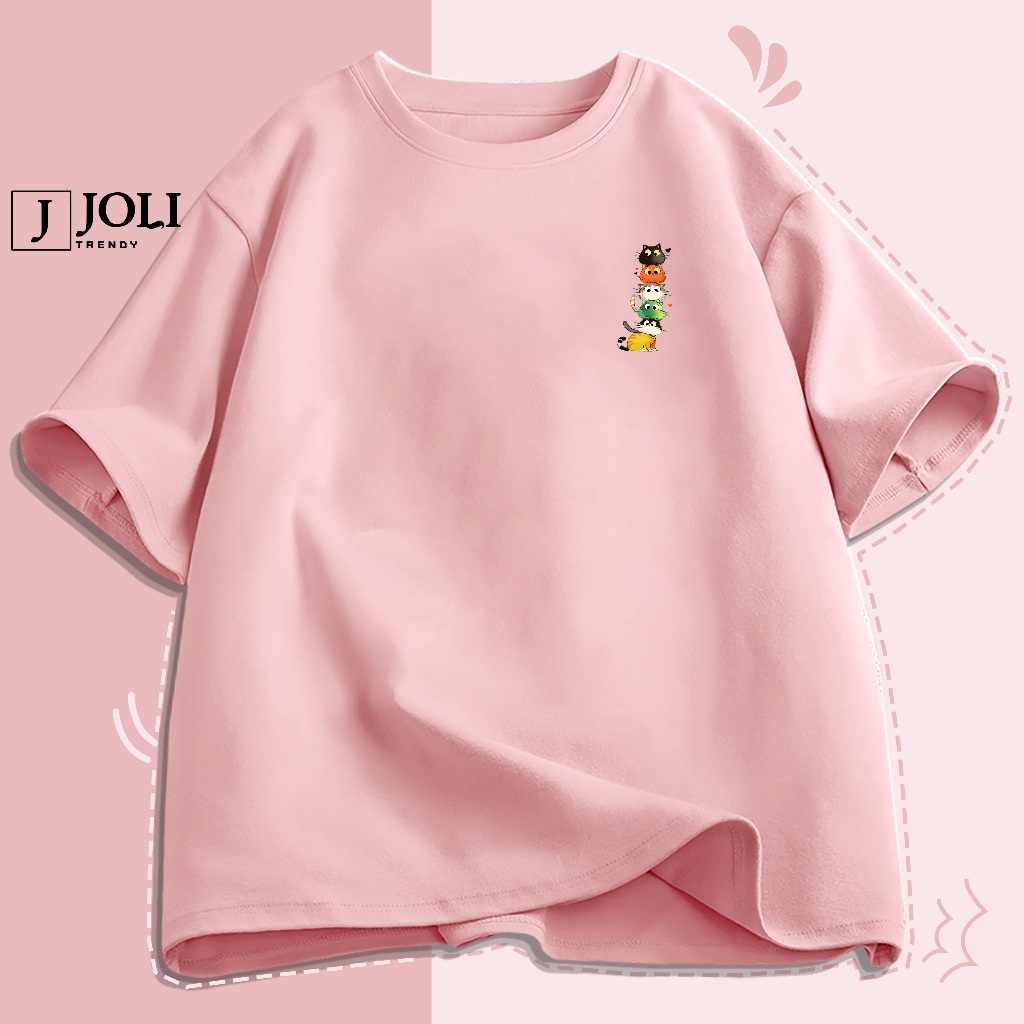 Áo Thun Nam Nữ Unisex Tay Lỡ By JOLI Mã TN Happy Heart In Hình Chất Cotton Form Rộng Phong Cách Ulzzang J Joli Trendy | BigBuy360 - bigbuy360.vn