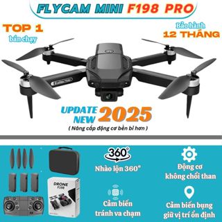 Flycam Drone mini F198 Pro, Máy Bay Flycam Camera cảm biến chống va chạm động cơ không chổi than bền bỉ