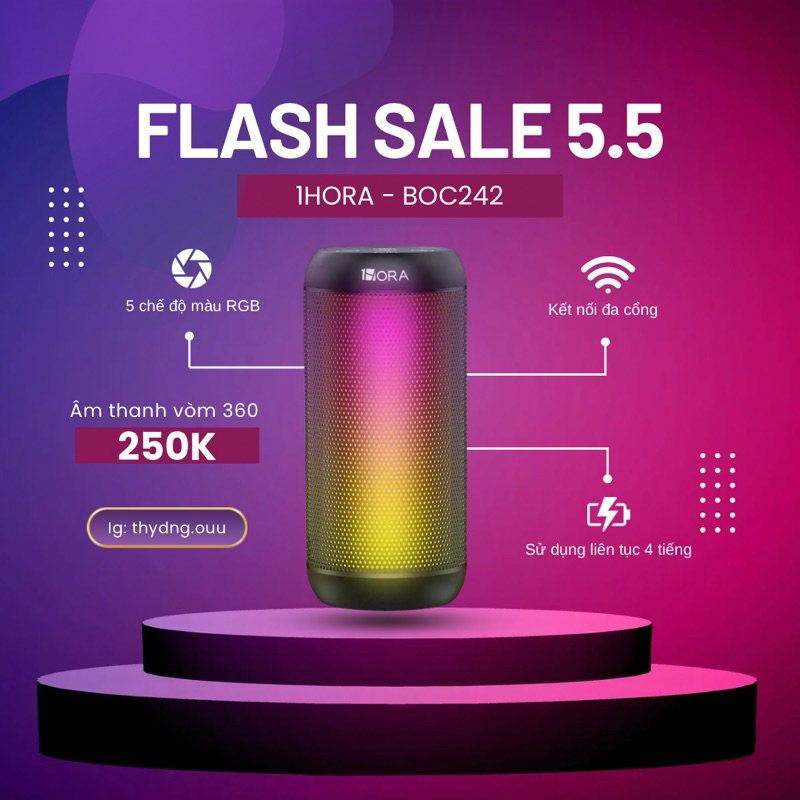 [LOA BLUETOOTH 1HORA] – NHỎ GỌN, CHẤT LƯỢNG ĐỈNH, GIÁ MỀM HẾT Ý