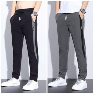 Quần thể thao nam QN19 quần jogger đen dài vải poly cao cấp co dãn 4 chiều - KRIS