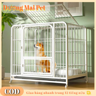  chuồng chó Lồng Đựng Thú Cưng Trong Nhà Có Thể Gấp Gọn Tiện Lợi Lồng chó bằng sắt Lồng cho vật nuôi lớn Siêu dày Nhà chó 