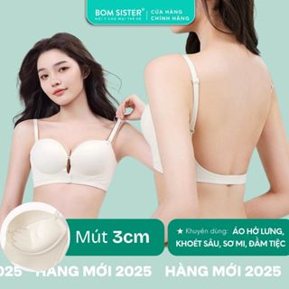 Áo lót cài trước, áo ngực không gọng, bản lưng chữ U mặc áo hở lưng, nhiều cách mặc BOM Sister A722
