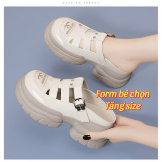 [SỤC MIU Tăng size) Dép Sục Nữ Đế Cao 7cm Sục Đế Bánh Mì Siêu Xinh Dép Sục Rọ QCCC Fullbox - Tăng Chiều Cao 9913