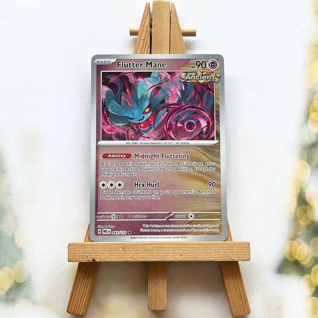 Thẻ hình Pokemon Flutter Mane 043/131 - Lá bài lẻ Prismatic Evolutions Rare Reverse Holo tiếng Anh