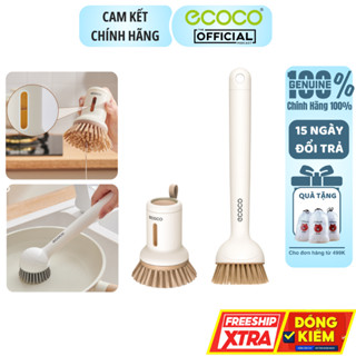 Dụng Cụ Cọ Rửa Đồ Nhà Bếp ECOCO 24057 Xoay 180 Độ, Bộ Cọ Rửa Chảo, Xoong Nồi Tích Hợp Xịt Dung Dịch