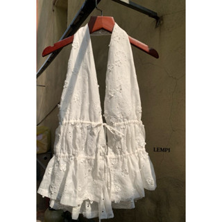 [LEMPI] - EMILY TOP - Áo yếm thêu hoa bo chun hở lưng gợi cảm