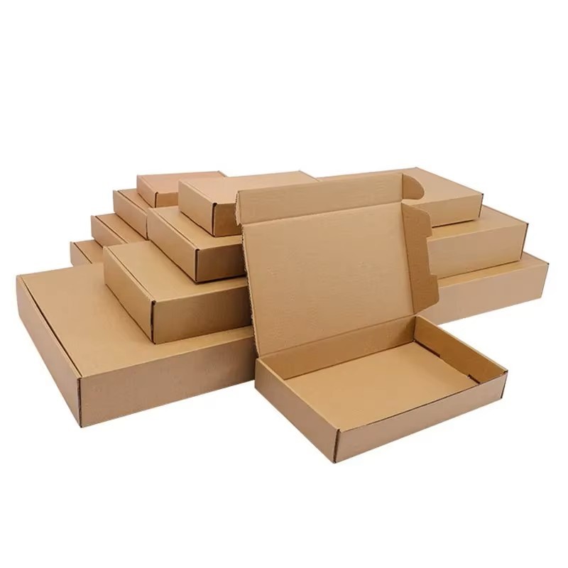 Hộp carton nắp gài , hộp xếp nắp cài đóng hàng giá rẻ đựng quà Hako box nhiều size