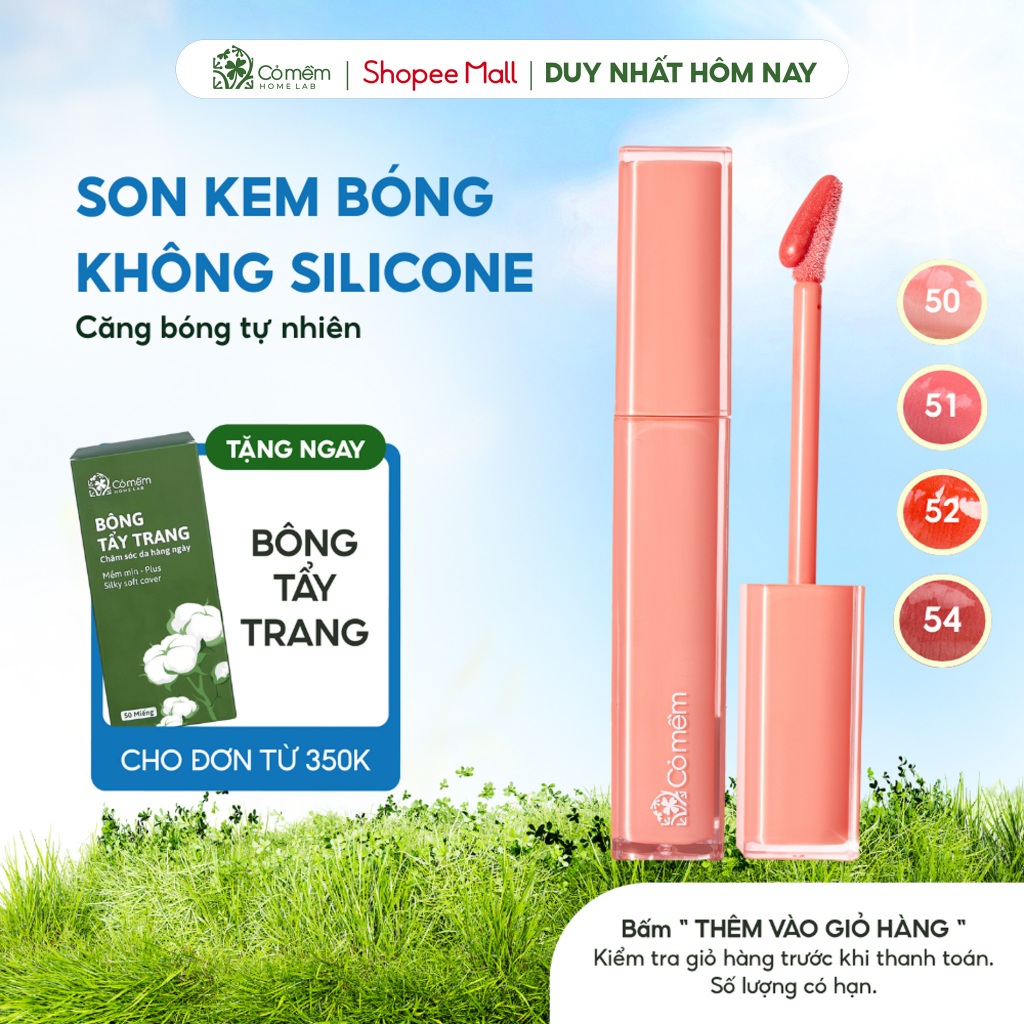 Son Bóng Thuỷ Tinh Môi Căng Mọng Mềm Mịn Từ Maxi Lip Giúp Ngăn Ngừa Lão Hoá Môi Cỏ Mềm 5g