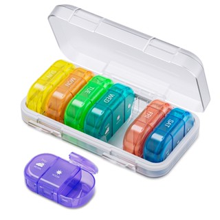 (954) Hộp Đựng Thuốc, Khay Chia Thuốc Nhiều Ngăn 7 Ngày