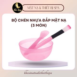 [Giao Màu Ngẫu Nhiên] BỘ TRỘN MẶT NẠ 3 MÓN: Chén Nhựa + Que Trộn Mask + Cọ Đắp Nạ