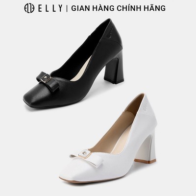 Giày cao gót nữ ELLY EGM225 da microfiber gót 7.5cm tôn dáng cao cấp