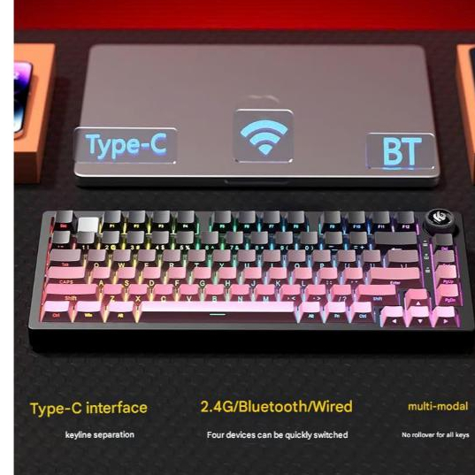 Bàn phím cơ khung nhôm LEOBOG HI75C - 3 mode kết nối - Keycap PBT - LED RGB - APP Marco - Núm vặn | BigBuy360 - bigbuy360.vn