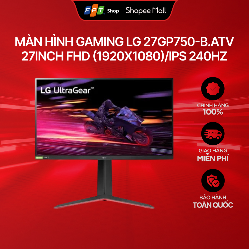 [Miễn phí giao hàng] Màn hình Gaming LG 27GP750-B.ATV/27inch FHD (1920x1080)/IPS 240Hz