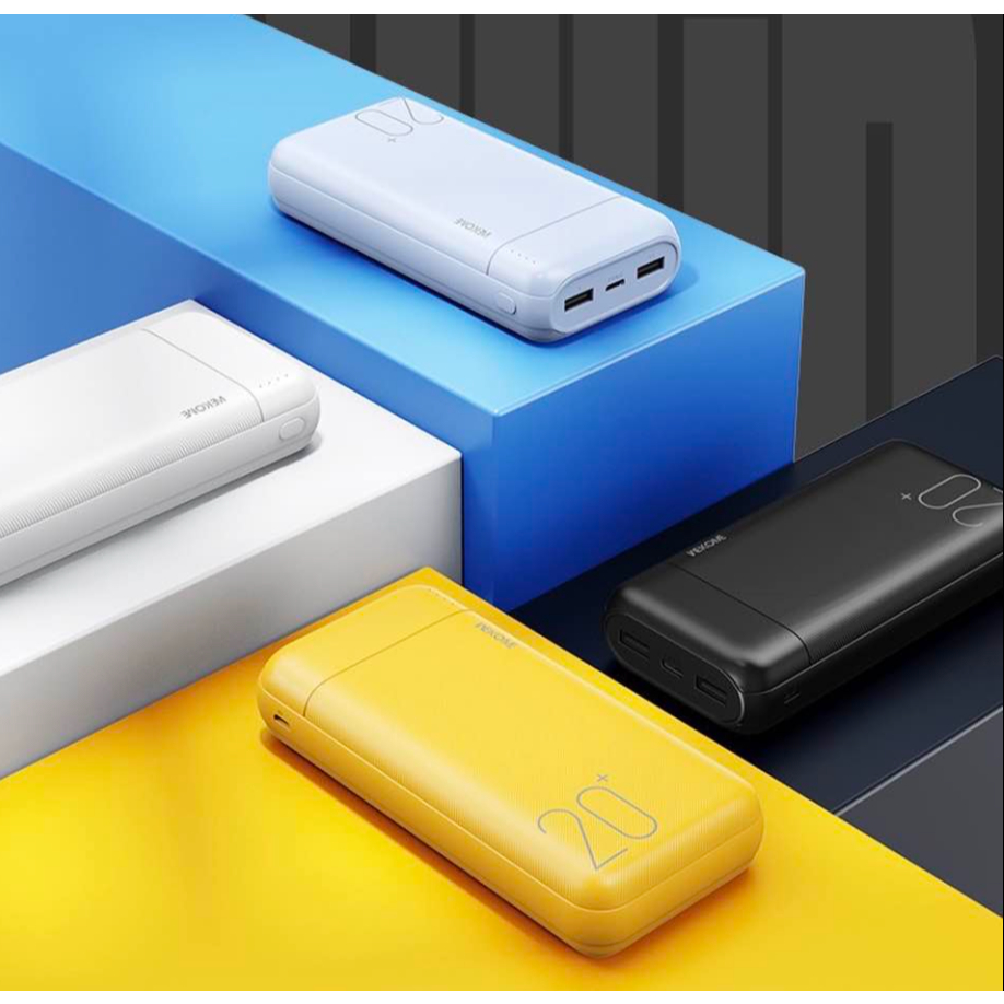 Sạc dự phòng WEKOME 10000/20000mAH nhỏ gọn tiện lợi công suất tối ưu phù hợp cho nhiều điện thoại