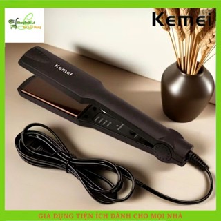 Máy Là Duỗi Tóc  KEMEI chính hãng, Máy uốn tóc làm tạo kiểu ép,là thẳng uốn cụp xoăn lọn đa năng 4 mức nhiệt
