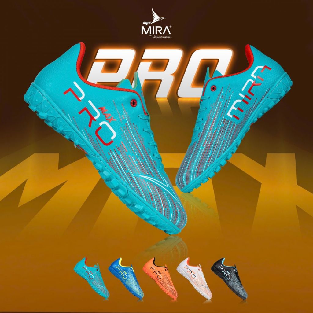 Giày đá bóng MIRA PRO MAX (Có size trẻ em từ 33-37). PU cao cấp. Êm chân.