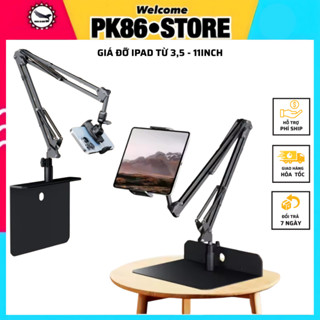 Giá đỡ ipad  treo đầu giường kẹp điện thoại kệ kê cạnh bàn bảng vuông để xem phim livestream quay hình video chụp hình