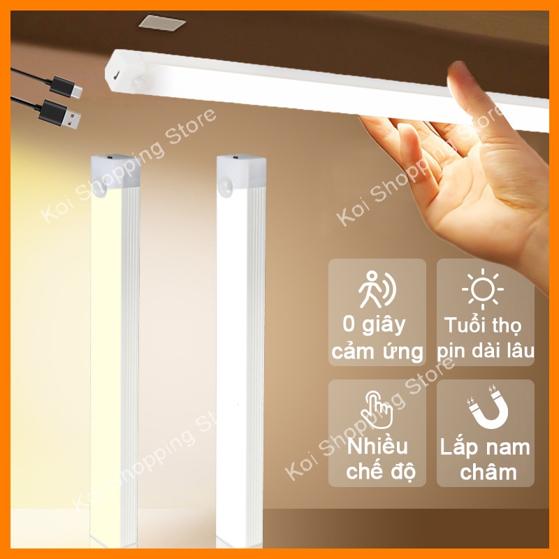Đèn cảm ứng Đèn tự động sáng khi có người Đèn cảm biến tự động sáng Sạc TYPE-C