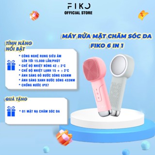 Máy rửa mặt chăm sóc da 6 in 1 FIKO FC600 - Cải thiện lỗ chân lông bảo hành 12 tháng - Tặng 1 mặt nạ 