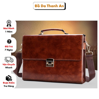 Cặp Da Nam, Cặp Da Khóa Số, Túi Xách Công Sở KQDAISHU,Chất Liệu Da Cao Cấp Bảo Hành 12 Tháng CD006