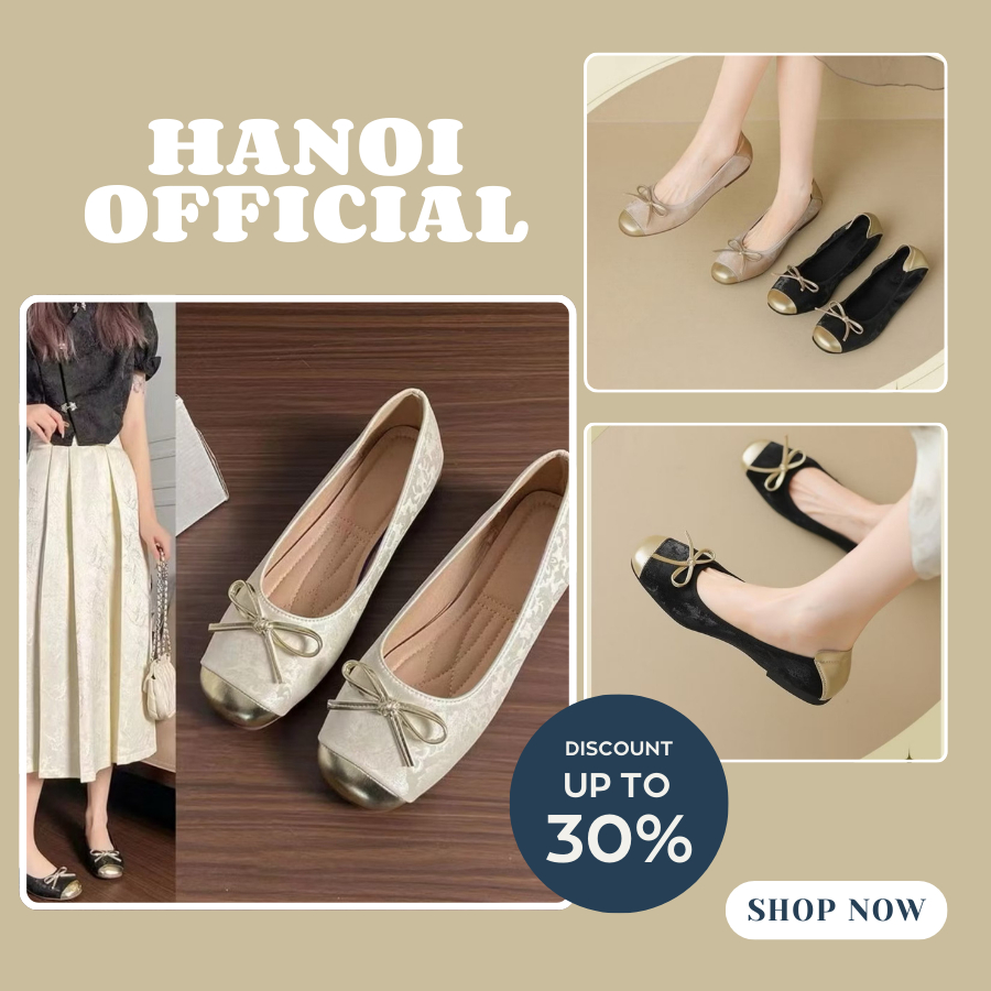Giày Búp Bê Nữ, Giày Bệt Nơ Vá Mũi Hàng QC - N33