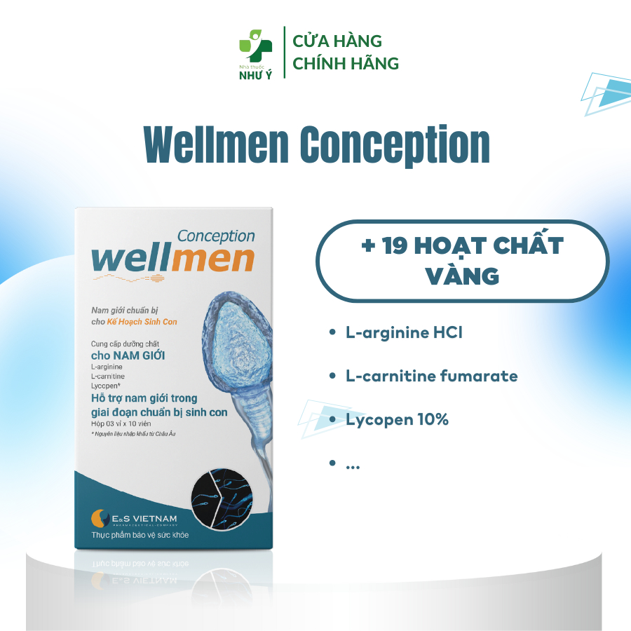 Viên Uống Wellmen Conception Hỗ Trợ Cải Thiện Chất Lượng Tinh Trùng - Cho Nam GIới Chuẩn Bị Sinh Con