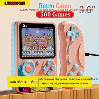 Máy Chơi Game Cầm Tay 500 Trò Chơi G5x 2 Người Sử Dụng Kết Nối Tivi Màn 3 In Âm Thanh Hình Ảnh Rõ Nét Pin Sạc BH 6 Tháng