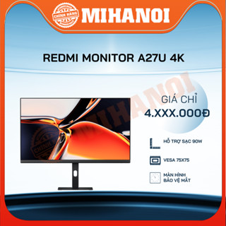 Màn Hình Máy Tính Redmi A27U 4K 27 inch– IPS/ 60Hz/ Type C/ Hỗ Trợ Sạc 90W